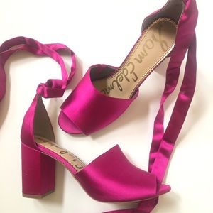 Sam Edelman Satin Ankle Wrap